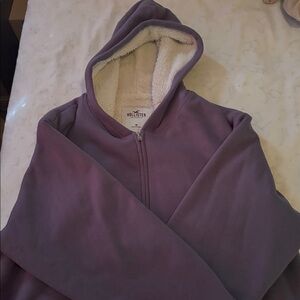 Hollister Blue Zip-Up with Plush Lining